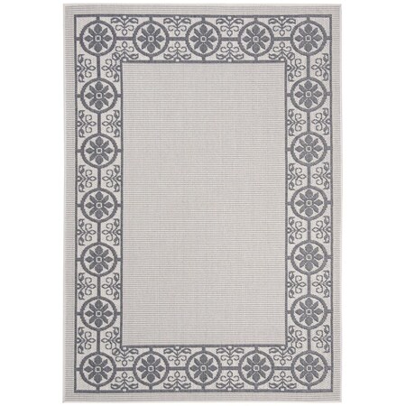 Safavieh 5 ft. 3 in. x 7 ft. 6 in. Bermuda 800 Power-Loomed Rectangle Rug - Ivory & Charcoal BMU815A-5